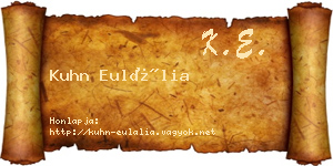 Kuhn Eulália névjegykártya